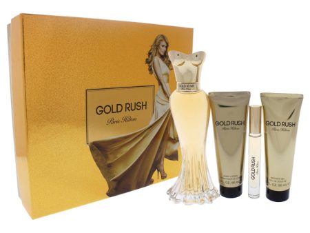 Paris Hilton Gold Rush by Paris Hilton for Women - 4 Pc Gift Set 3.4oz EDP Spray, 0.20oz EDP Rollerball, 3oz Body Lotion, 3oz Shower Gel Discount