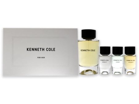 Kenneth Cole Kenneth Cole For Her by Kenneth Cole for Women - 4 Pc Gift Set 3.4oz EDP Spray, 0.5 oz Serenity EDT Spray, 0.5 oz Energy EDT Spray, 0.5 oz Intensity EDT Spray For Sale