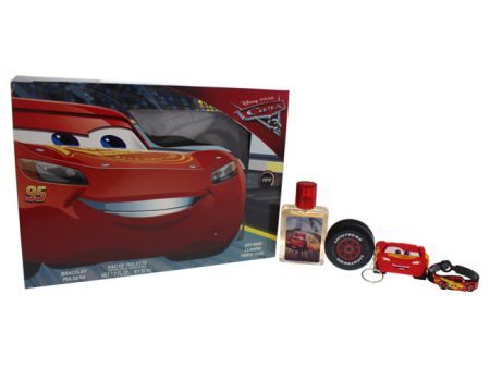 Disney Pixar Cars 3 by Disney for Kids - 4 Pc Gift Set 1.7oz EDT Spray, Bracelet, Key Ring, Yoyo Online Sale