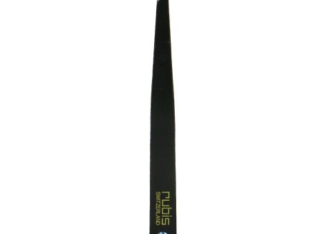 Rubis Tweezers Classic Swarovski - # Black With Sapphire Swarovski Gem on Sale