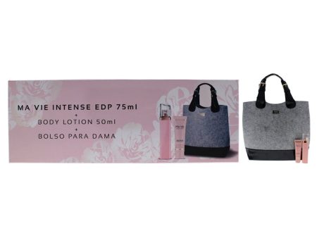 Hugo Boss Boss Ma Vie Intense by Hugo Boss for Women - 3 Pc Gift Set 2.5oz EDP Spray, 1.6oz Body Lotion, Bag For Discount