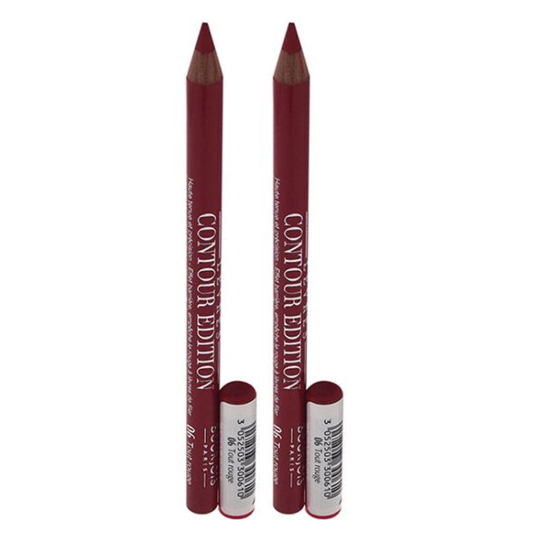 Bourjois Contour Edition Lip Liner - 06 Tout Rouge by Bourjois for Women - 0.04 oz Lip Liner - Pack of 2 Online