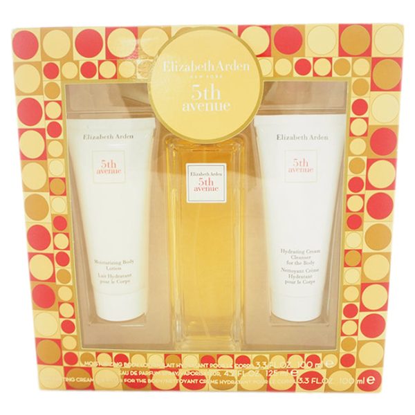 Elizabeth Arden 5th Avenue by Elizabeth Arden for Women - 3 Pc Gift Set 4.2oz EDP Spray, 3.3oz Moisturizing Body Lotion, 3.3oz Hydrating Cream Cleanser For The Body Online Sale