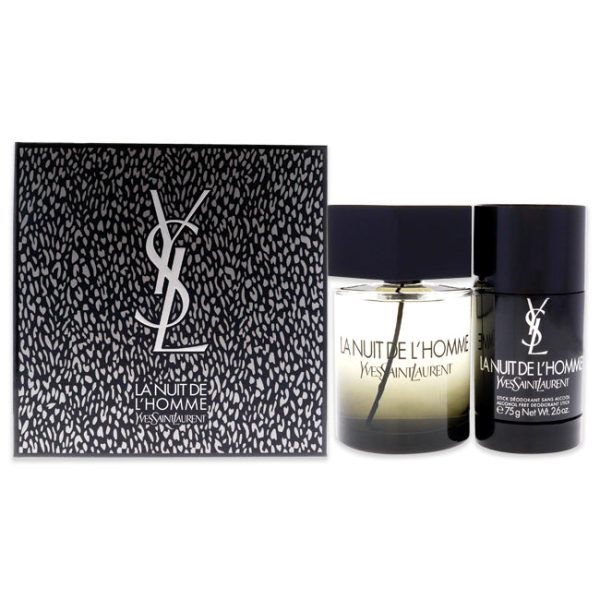 Yves Saint Laurent La Nuit De LHomme by Yves Saint Laurent for Men - 2 Pc Gift Set 3.3oz EDT Spray, 2.6oz Deodorant Stick on Sale