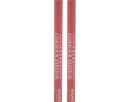 Bourjois Contour Edition Lip Liner - 02 Coton Candy by Bourjois for Women - 0.04 oz Lip Liner - Pack of 2 Hot on Sale