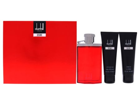 Alfred Dunhill Desire London by Alfred Dunhill for Men - 3 Pc Gift Set 3.4oz EDT Spray, 3oz After Shave Balm, 3oz Shower Gel Online Sale