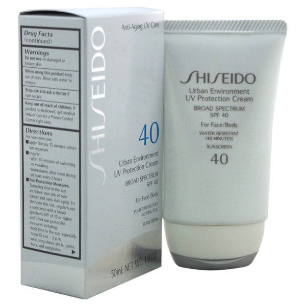 Shiseido Urban Environment UV Protection Cream Broad Spectrum SPF 40 by Shiseido for Unisex - 1.9 oz Sunscreen Supply