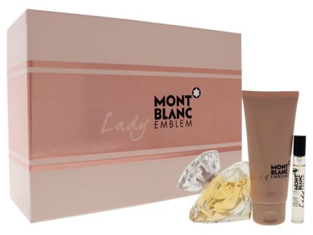 Mont Blanc Mont Blanc Lady Emblem by Mont Blanc for Women - 3 Pc Gift Set 2.5oz EDP Spray, 0.25oz EDP Spray, 3.3oz Perfumed Body Lotion For Sale