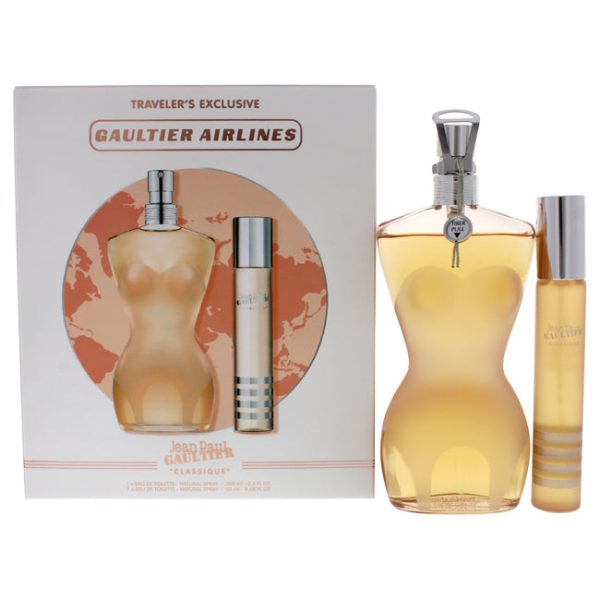 Jean Paul Gaultier Classique by Jean Paul Gaultier for Women - 2 Pc Gift Set 3.3oz EDT Spray, 0.67oz EDT Spray Discount