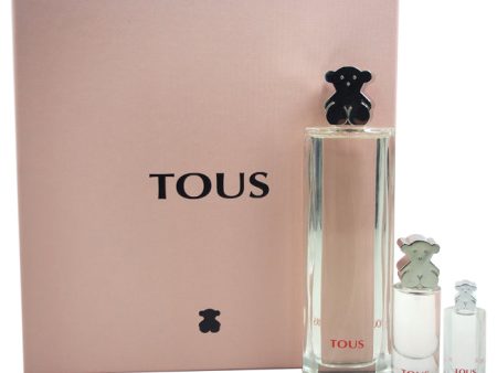 Tous Tous Silver by Tous for Women - 3 Pc Gift Set 3oz EDT Spray, 0.5oz EDT Spray, 0.15oz EDT Mini Splash Online Sale