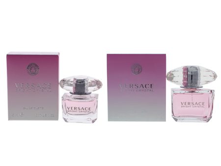 Versace Versace Bright Crystal Kit by Versace for Women - 2 Pc Kit 3oz EDT Spray, 5ml EDT Splash (Mini) Online now