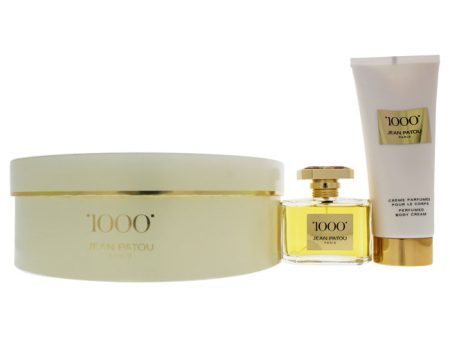 Jean Patou 1000 by Jean Patou for Women - 2 Pc Gift Set 2.5oz EDP Spray, 6.7oz Perfumed Body Cream Supply