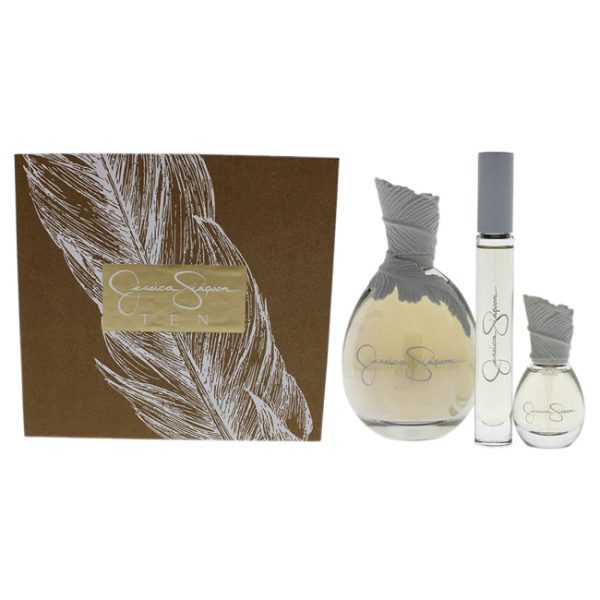 Jessica Simpson Jessica Simpson Ten by Jessica Simpson for Women - 3 Pc Gift Set 3.4oz EDP Spray, 0.25oz EDP Spray, 0.2oz EDP Rollerball Hot on Sale