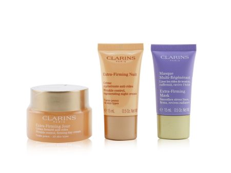 Clarins Extra-Firming Collection: Day Cream 50ml 1.7oz + Night Cream 15ml 0.5oz + Mask 15ml 0.5oz + Bag  3pcs+1bag Discount