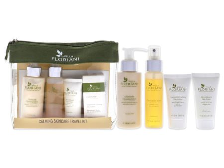 Villa Floriani Calming Skincare Travel Kit by Villa Floriani for Women - 6 Pc 3.4oz Chamomile Cleansing Lotion, 1.69oz Chamomile Toner, 0.68oz Chamomile Calming Day Lotion SPF 20, 0.84oz Micro-Quartz Skin Polish, 0.05oz Advanced Lifting Eye Cream, 0.06oz Online