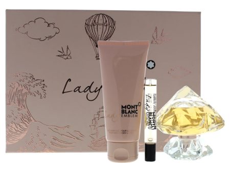 Mont Blanc Mont Blanc Lady Emblem by Mont Blanc for Women - 3 Pc Gift Set 2.5oz EDP Spray, 0.25oz EDP Spray, 3.3oz Body Lotion Sale