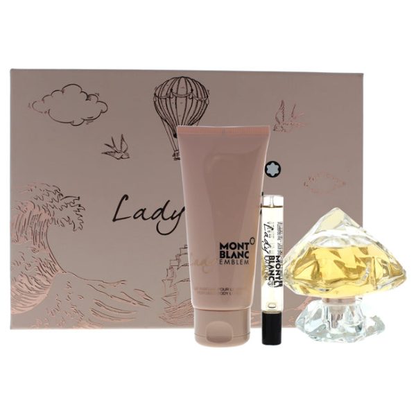 Mont Blanc Mont Blanc Lady Emblem by Mont Blanc for Women - 3 Pc Gift Set 2.5oz EDP Spray, 0.25oz EDP Spray, 3.3oz Body Lotion Sale