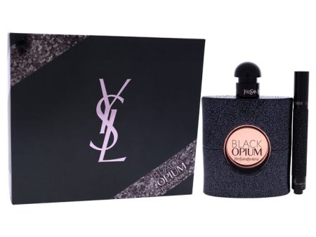 Yves Saint Laurent Black Opium by Yves Saint Laurent for Women - 2 Pc Gift Set 3oz EDP Spray, 2.5 ml Perfume Pen Online Hot Sale