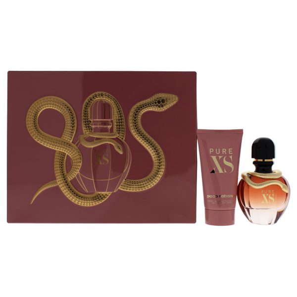 Paco Rabanne Pure XS by Paco Rabanne for Women - 2 Pc Gift Set 1.7oz EDP Spray, 2.5oz Body Lotion Supply