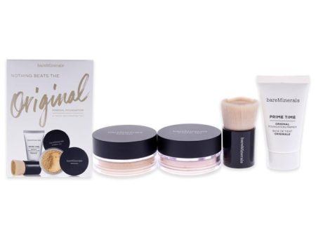 bareMinerals Nothing Beats the Original Mineral Foundation - 07 Golden Ivory by bareMinerals for Women - 4 Pc Set 0.5oz Prime Time Original Foundation Primer, 0.07oz Original Foundation SPF 15, 0.1oz Mineral Veil Finishing Powder, Medium Beautiful Finish Online Hot Sale