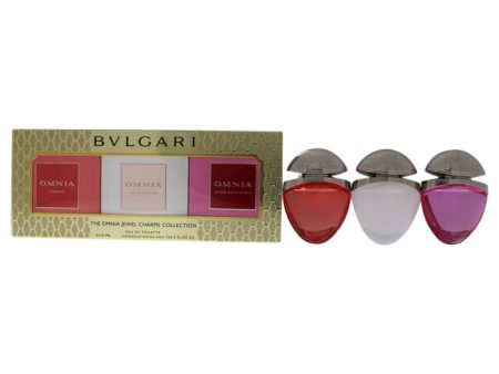 Bvlgari Bvlgari Omnia Jewel Charms Collection by Bvlgari for Women - 3 Pc Gift Set 0.5oz Omnia Coral EDT Spray, 0.5oz Omnia Crystalline EDT Spray, 0.5 Omnia Pink Sapphire EDT Spray on Sale