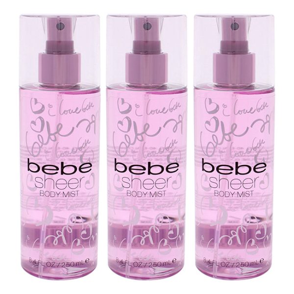 Bebe Bebe Sheer by Bebe for Women - 8.4 oz Body Mist - Pack of 3 Cheap