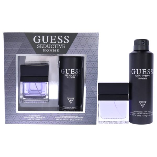 Guess Guess Seductive Homme by Guess for Men - 2 Pc Gift Set 1.7oz EDT Spray, 6oz Deodorizing Body Spray Online Hot Sale