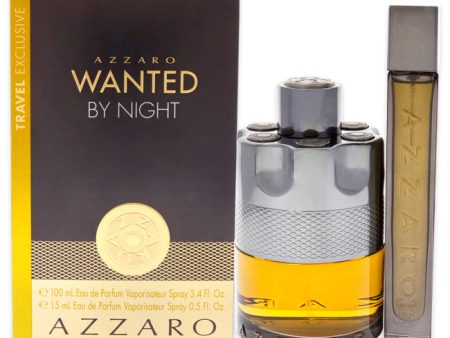 Azzaro Wanted By Night by Azzaro for Men - 2 Pc Gift Set 3.4oz EDP Spray, 0.5oz EDP Spray Discount