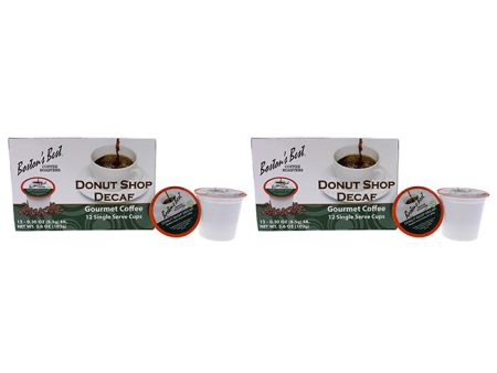 Bostons Best Donut Shop Decaf Gourmet Coffee by Bostons Best for Unisex - 12 Cups Coffee - Pack of 2 on Sale