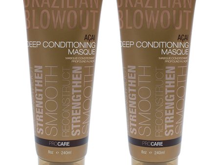 Brazilian Blowout Acai Deep Conditioning Masque by Brazilian Blowout for Unisex - 8 oz Masque - Pack of 2 Fashion