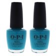 OPI Nail Lacquer - NL N74 Dance Party Teal Dawn by OPI for Women - 0.5 oz Nail Polish - Pack of 2 Fashion