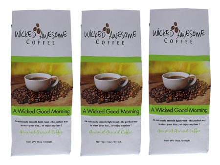 Bostons Best A Wicked Good Morning Ground Coffee by Bostons Best for Unisex - 11 oz Coffee - Pack of 3 For Cheap