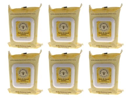 Burts Bees Baby Bee Face and Hand Cloths by Burts Bees for Kids - 30 Count Towelettes - Pack of 6 Fashion