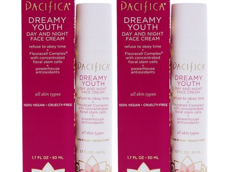 Pacifica Dreamy Youth Day and Night Face Cream by Pacifica for Unisex - 1.7 oz Cream - Pack of 2 Online Sale