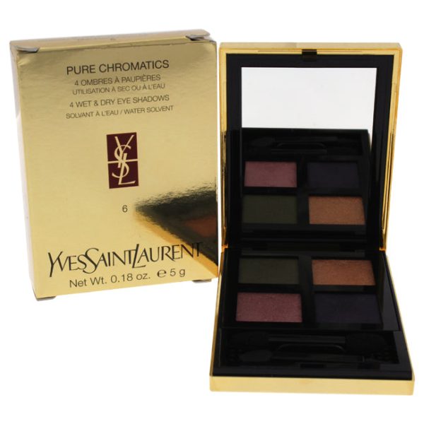 Yves Saint Laurent Pure Chromatics 4 Wet and Dry Eye Shadows - 6 by Yves Saint Laurent for Women - 0.18 oz Eyeshadow For Discount