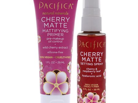 Pacifica Cherry Matte Kit by Pacifica for Women - 2 Pc Kit 1oz Primer, 2oz Setting Spray Online Sale