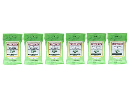 Burts Bees Facial Cleansing Towelettes - Cucumber and Sage by Burts Bees for Unisex - 10 Count Towelettes - Pack of 6 Online now