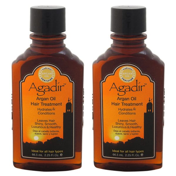 Agadir Argan Oil Hair Treatment by Agadir for Unisex - 2.25 oz Treatment - Pack of 2 Supply