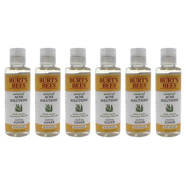 Burts Bees Natural Acne Solutions Clarifying Toner by Burts Bees for Unisex - 5 oz Toner - Pack of 6 Hot on Sale