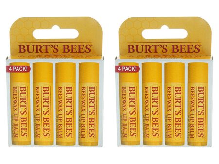 Burts Bees Beeswax Lip Balm Pack by Burts Bees for Unisex - 4 x 0.15 oz Lip Balm - Pack of 2 Online