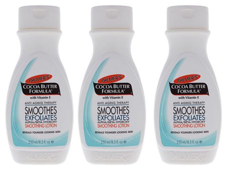 Palmers Cocoa Butter Anti-Aging Therapy Smoothing Lotion by Palmers for Unisex - 8.5 oz Body Lotion - Pack of 3 Online Hot Sale