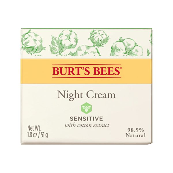 Burts Bees Burt s Bees Night Cream Sensitive with Cotton Extract 50g Sale