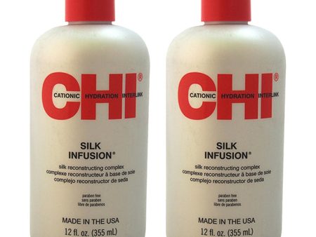 CHI Silk Infusion Silk Reconstructing Complex by CHI for Unisex - 12 oz Reconstructing Complex - Pack of 2 Online Hot Sale