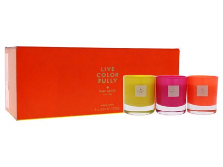 Kate Spade Live Colorfully by Kate Spade for Women - 3 x 3.8 oz Candle on Sale