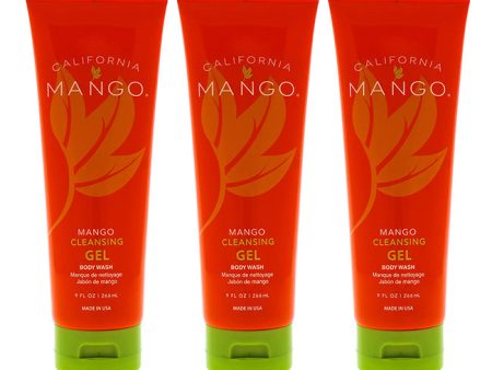 California Mango Mango Cleansing Gel Body Wash by California Mango for Unisex - 9 oz Body Wash - Pack of 3 on Sale