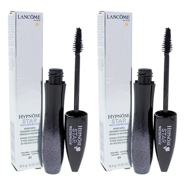 Lancome Hypnose Star 24H Waterproof Volume Mascara - 01 Noir Midnight by Lancome for Women - 0.23 oz Mascara - Pack of 2 on Sale