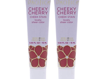 Pacifica Cheeky Cherry Cheek Stain - Wild Cherry by Pacifica for Women - 0.5 oz Blush - Pack of 2 Sale