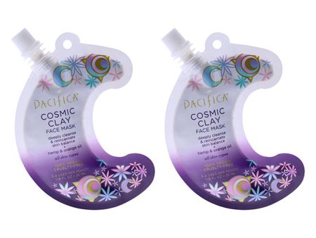 Pacifica Cosmic Clay Face Mask by Pacifica for Unisex - 1.18 oz Mask - Pack of 2 Hot on Sale